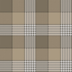 Plaid (tartan) seamless pattern. Brown, khaki and gray. Scottish, lumberjack and hipster fashion style.