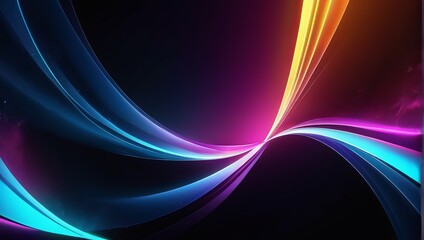 illustration neon lights of a dark abstract background