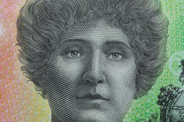 Nellie Melba a closeup portrait from Australian money
