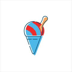 Vector illustration Ice Shaved, can be used for wall decoration, background, icon, etc.