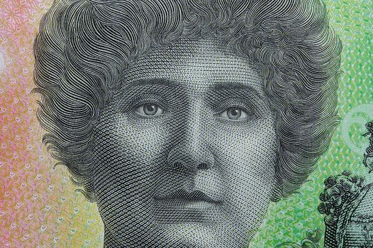 Nellie Melba a closeup portrait from Australian money