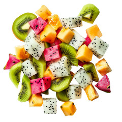 fruit salad on white background
