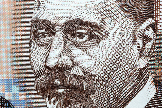 Stjepan Radic a closeup portrait from Croatian money