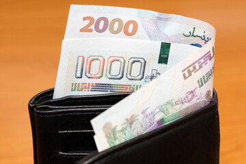 Algerian dinar a business background - obrazy, fototapety, plakaty