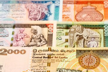 Fototapeta premium Sri Lankan rupee a business background