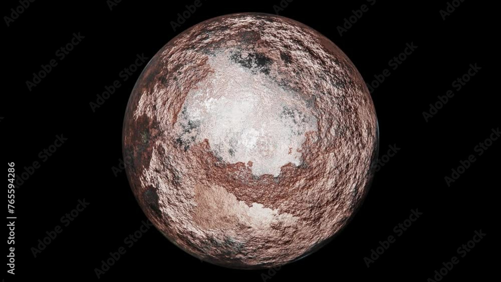 Aufkleber realistic looping 3d animation of the spinning aged and corroded rusty silver metal weathered sphere