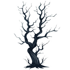 dark branch tree plant forest icon flat vector 