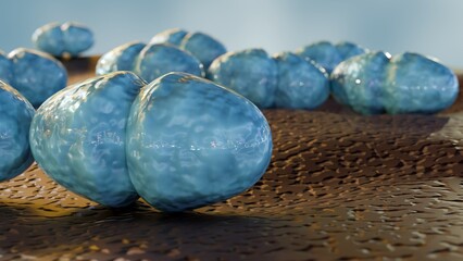 3d rendering of Vancomycin-resistant Enterococcus (VRE) Enterococcus faecalis is a type of bacteria that is resistant to vancomycin