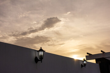 sunset in lanzarote