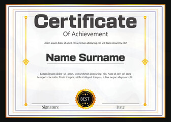 certificate new design and background design 