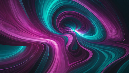 Obraz premium nebula gas in teal and magenta abstract colorful shape, 3d render style, isolated on a transparent background