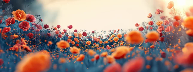 Foto op Plexiglas Silhouette et épanouissement : la symphonie florale © Fred