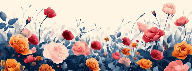 Foto op Plexiglas Effleurement : entre roses et douceur © Fred