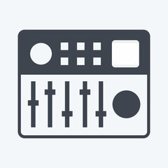 Icon Controller. suitable for music symbol. glyph style. simple design editable. design template vector. simple symbol illustration