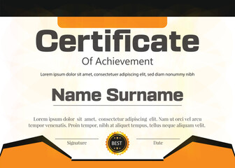 certificate new professional design in some text new style de