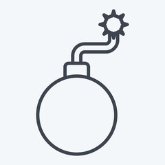Icon Bomb. related to Military And Army symbol. line style. simple design illustration
