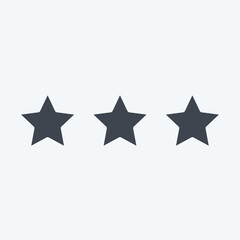 Icon Star Rank. related to Military And Army symbol. glyph style. simple design illustration