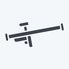 Icon Weapon. related to Military And Army symbol. glyph style. simple design illustration
