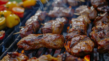 Sizzling Summer BBQ: Grilling Joy in the Afternoon. Generative AI