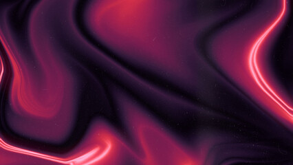 Soft red and pink colors gradient grainy background. Illuminated trails on black. Noise texture effect.