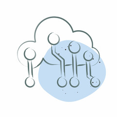 Icon Sevice. related to Social Network symbol. Color Spot Style. simple design illustration