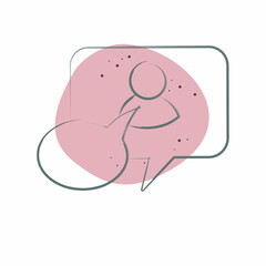 Icon Social 2. related to Social Network symbol. Color Spot Style. simple design illustration