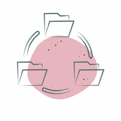 Icon Transfer 2. related to Social Network symbol. Color Spot Style. simple design illustration