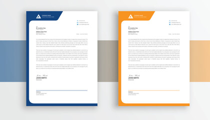 Letterhead template mockup vector design for business	 - obrazy, fototapety, plakaty