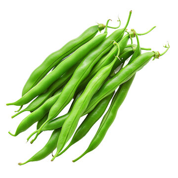 Green Bean, transparent background, isolated image, generative AI