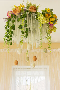 Interior of a house in honor of Easter.