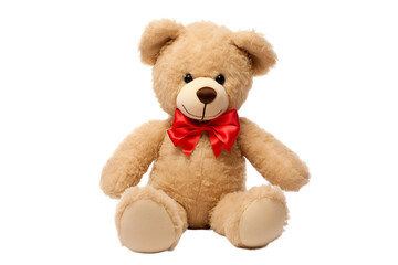 Obraz premium toy plush bear isolated on white background 