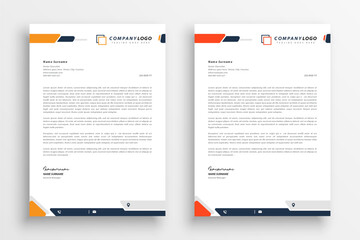 Letterhead template mockup vector design for business	 - obrazy, fototapety, plakaty
