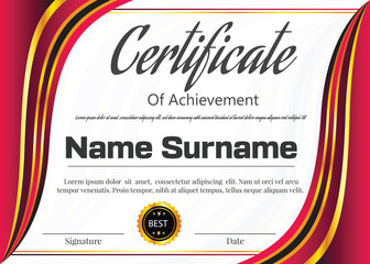 new professional certificate design in some background elements and background style design 