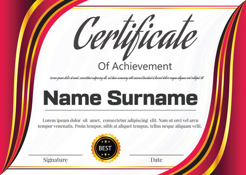 new professional certificate design in some background elements and background style design 