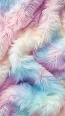 Rainbow Faux Fur 