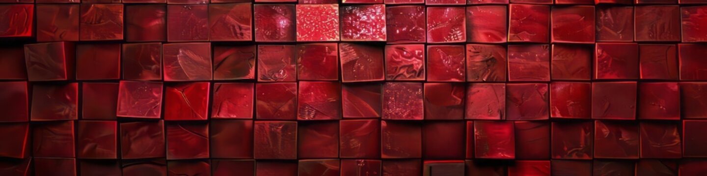Red background cubes.