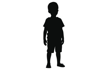 Silhouettes of african kids faces. African boys face silhouette