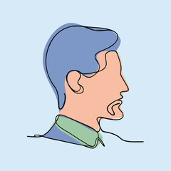 drawing illustration of a men