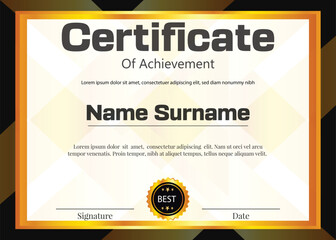 background design with certificate template vector 