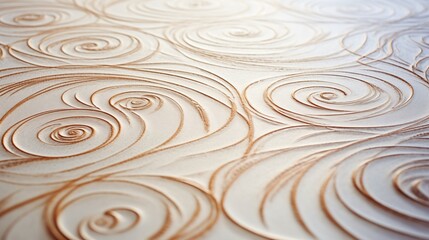 low-angle photo capturing complex brown swirl patterns created by intricate lines on the floor made of brown-colored cement.
