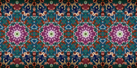 Seamless abstract stripe pattern. Wide seamless texture. Kaleidoscope