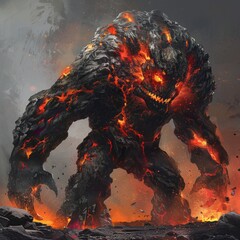 Fire monster character.