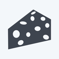 Icon Cheese. suitable for Garden symbol. glyph style. simple design editable. design template vector. simple symbol illustration