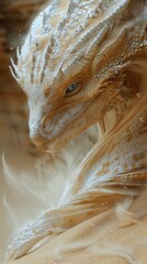 An extraterrestrial creature with a body of flowing sand - obrazy, fototapety, plakaty