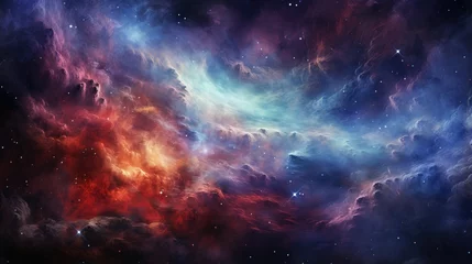 Foto op Aluminium Nebula and galaxies in space. © tnihousestudio