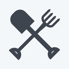 Icon Farming Tools. suitable for Garden symbol. glyph style. simple design editable. design template vector. simple symbol illustration