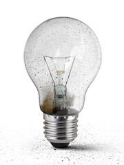 Old light bulb, transparent background
