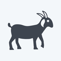Icon Goat. suitable for Garden symbol. glyph style. simple design editable. design template vector. simple symbol illustration
