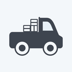 Icon Pickup Truck. suitable for Garden symbol. glyph style. simple design editable. design template vector. simple symbol illustration