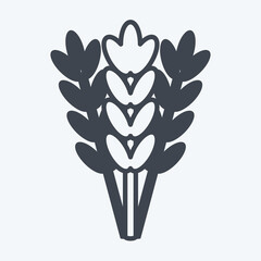Icon Wheat. suitable for Garden symbol. glyph style. simple design editable. design template vector. simple symbol illustration